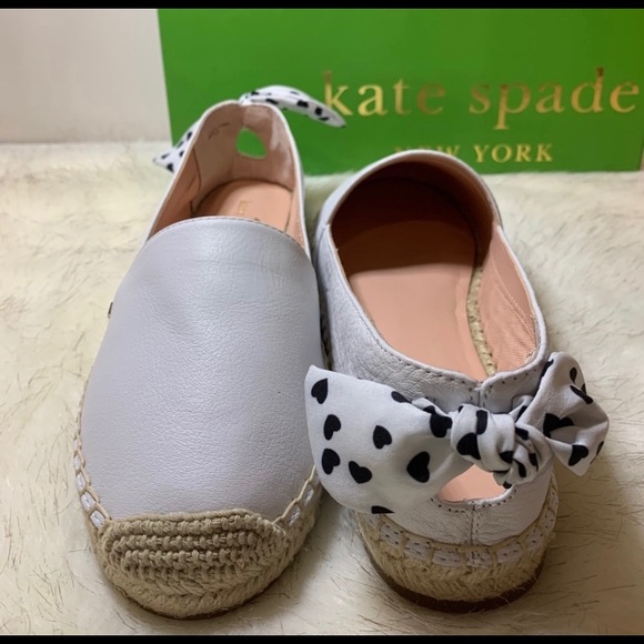 Kate Spade Grayson White Leather Espadrilles - Picture 1 of 3